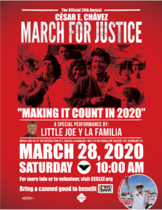 The 24th Annual Cesar E. Chavez March for Justice Canceled
